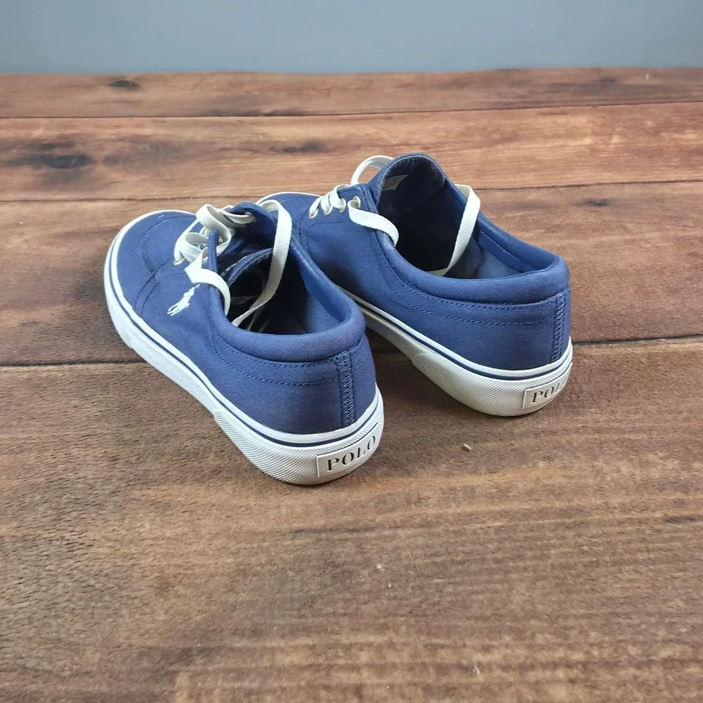 Polo Ralph Lauren Faxon X Sneakers Mens 7.5 Blue Good Canvas Low Top Shoes